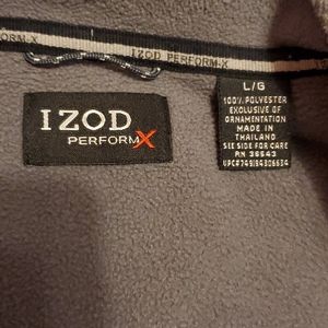 Izod Mens L Perform-X fleece.  Full zip